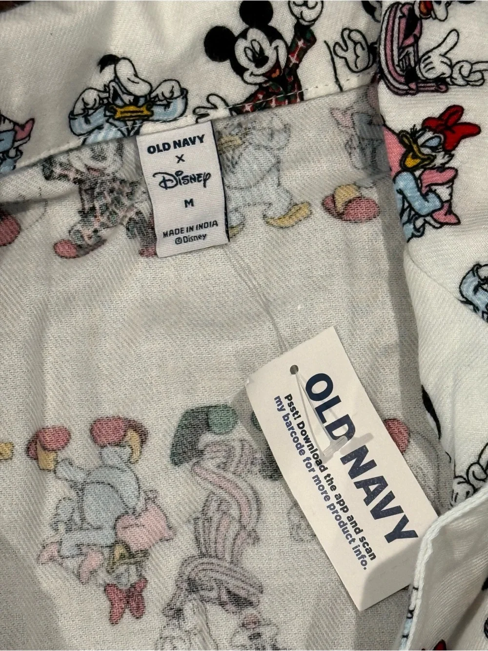 NWT Old Navy x Disney Mickey Mouse & Friends Flannel Pajama Set for Women